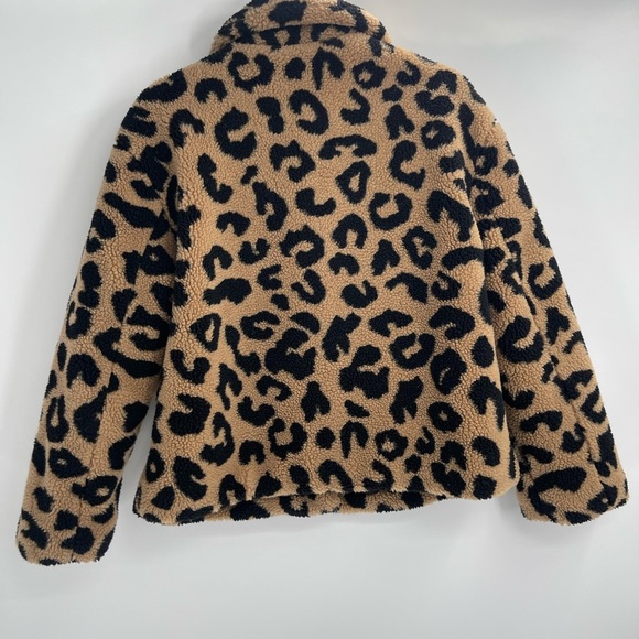 APPARIS Animal Print Leopard cheetah Faux Fur Fleece Teddy Jacket size xs - Picture 9 of 15